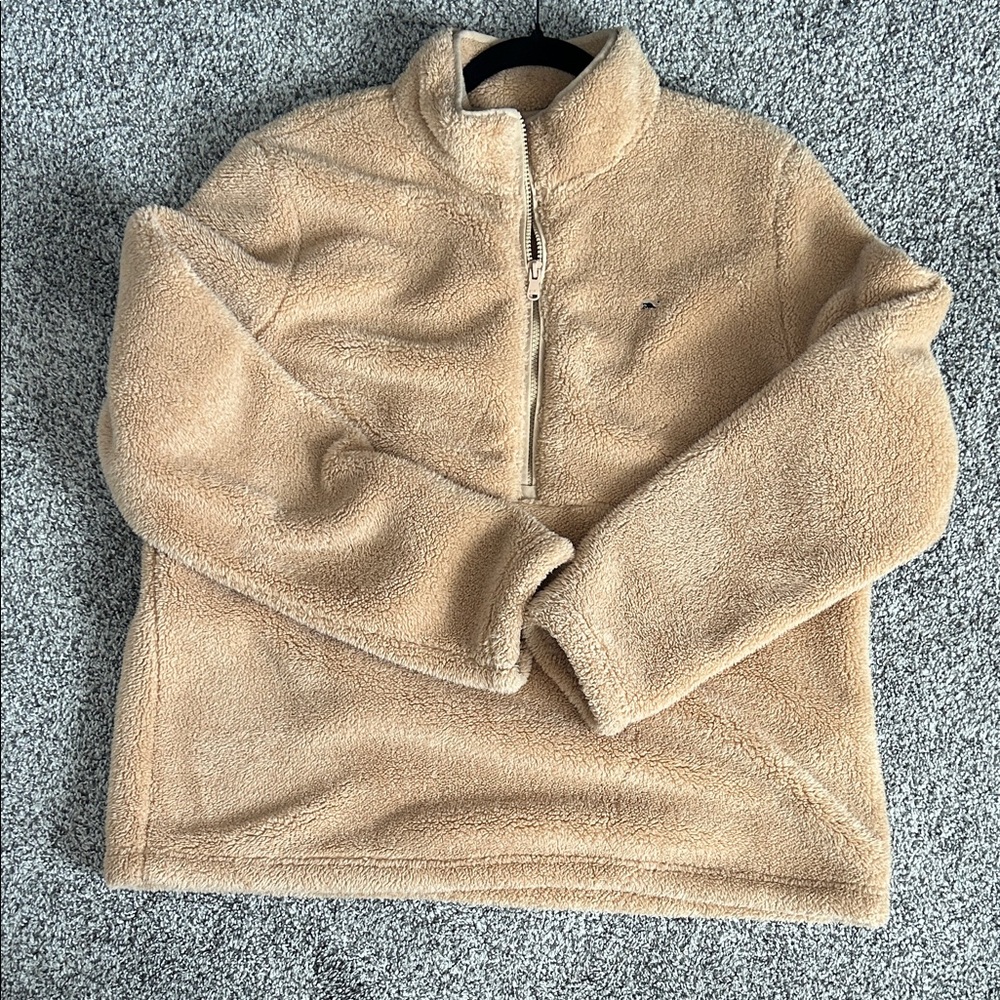 Vineyard Vines Teddy Fleece Jacket in Camel
